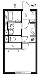 都営大江戸線 飯田橋駅 徒歩10分の賃貸マンション 1階1Kの間取り