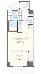 都営三田線 白山駅 徒歩9分の賃貸マンション 9階1LDKの間取り