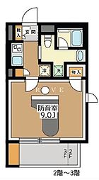 JR山手線 上野駅 徒歩13分の賃貸マンション 2階1Kの間取り