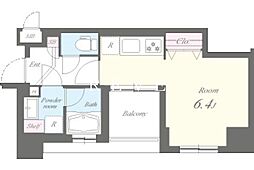 東京メトロ日比谷線 人形町駅 徒歩7分の賃貸マンション 5階ワンルームの間取り