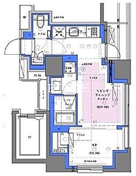 東京メトロ銀座線 神田駅 徒歩4分の賃貸マンション 7階1LDKの間取り