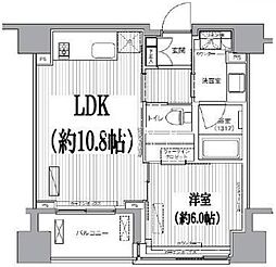 東京メトロ日比谷線 人形町駅 徒歩3分の賃貸マンション 5階1LDKの間取り