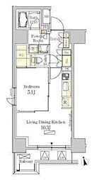 JR山手線 秋葉原駅 徒歩9分の賃貸マンション 4階1LDKの間取り