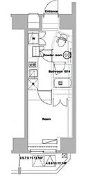 東京メトロ銀座線 神田駅 徒歩3分の賃貸マンション 12階1Kの間取り