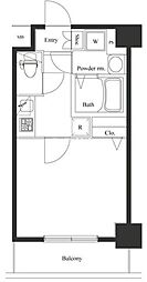 JR山手線 神田駅 徒歩10分の賃貸マンション 2階1Kの間取り