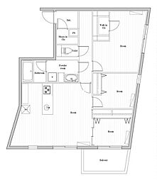 JR山手線 巣鴨駅 徒歩8分の賃貸マンション 4階3LDKの間取り