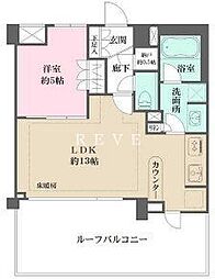 JR総武線 飯田橋駅 徒歩22分の賃貸マンション 5階1LDKの間取り