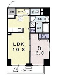 JR山手線 御徒町駅 徒歩15分の賃貸マンション 8階1LDKの間取り