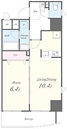 JR総武線 浅草橋駅 徒歩11分の賃貸マンション 8階1LDKの間取り