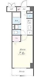 東京メトロ銀座線 田原町駅 徒歩4分の賃貸マンション 5階1Kの間取り