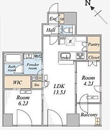 東京メトロ日比谷線 築地駅 徒歩1分の賃貸マンション 3階2LDKの間取り