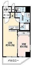 東京メトロ銀座線 浅草駅 徒歩10分の賃貸マンション 5階1LDKの間取り