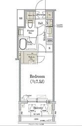パークホームズ千代田淡路町 1Kの間取図画像