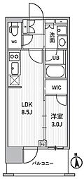 東京メトロ日比谷線 上野駅 徒歩12分の賃貸マンション 4階1LDKの間取り