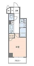 東京メトロ東西線 神楽坂駅 徒歩7分の賃貸マンション 3階1Kの間取り