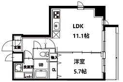 都営浅草線 浅草駅 徒歩2分の賃貸マンション 10階1LDKの間取り