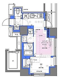 東京メトロ銀座線 神田駅 徒歩4分の賃貸マンション 10階1LDKの間取り