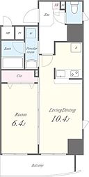 JR総武線 浅草橋駅 徒歩11分の賃貸マンション 8階1LDKの間取り