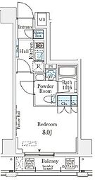JR山手線 上野駅 徒歩7分の賃貸マンション 11階1Kの間取り