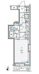 都営大江戸線 飯田橋駅 徒歩7分の賃貸マンション 2階1Kの間取り