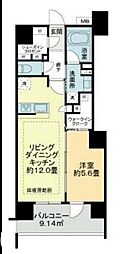 JR山手線 上野駅 徒歩10分の賃貸マンション 7階1LDKの間取り