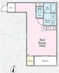 JR総武線 飯田橋駅 徒歩8分の賃貸マンション 3階ワンルームの間取り