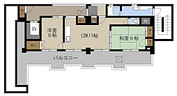 エーデル鶴見 2LDKの間取図画像