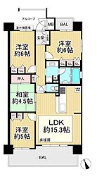 アービング枚方公園 4LDKの間取り