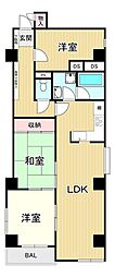 ネオライフ枚方マンション 3LDKの間取図画像