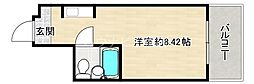 Osaka Metro谷町線 野江内代駅 徒歩8分の賃貸マンション 2階ワンルームの間取り