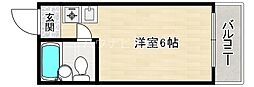 エムロード赤川 ワンルームの間取図画像