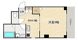 Osaka Metro谷町線 野江内代駅 徒歩15分の賃貸マンション 2階1DKの間取り