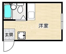 京阪本線 森小路駅 徒歩6分の賃貸マンション 2階ワンルームの間取り
