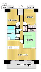 コート和泉府中カリヨン1番館 3LDKの間取り