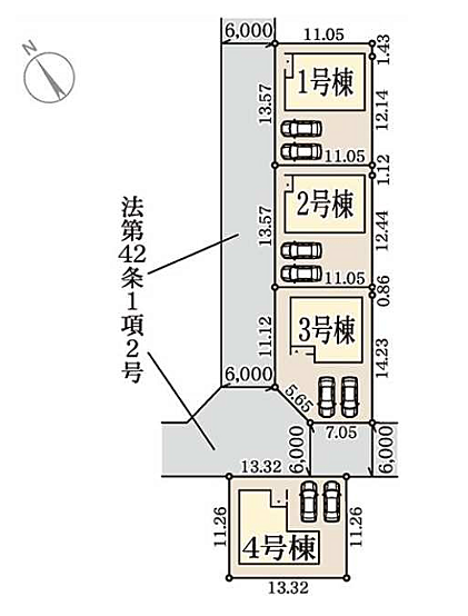 【4号棟】圧迫感のない開放感と陽当りの良さが魅力の立地です。