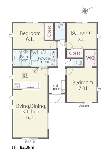 南東向きに大きな窓もあり、陽当たり良好で、暖かな時間を長く過ごせます。7帖主寝室には、憧れのウォークインクローゼット完備!トイレ2ヶ所設置♪朝の忙しい時間帯の順番待ちも回避できます。