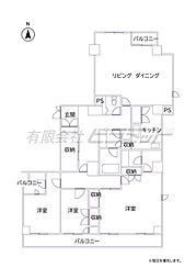 クレコマンション 3LDKの間取図画像