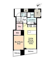 JR山手線 品川駅 徒歩6分の賃貸マンション 11階1SLDKの間取り