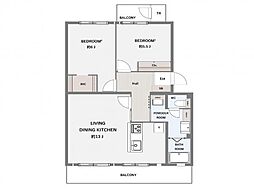 間取図画像 2LDK