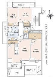 ウェルシティ横須賀ポートバレーヌ2番館 3LDKの間取図画像