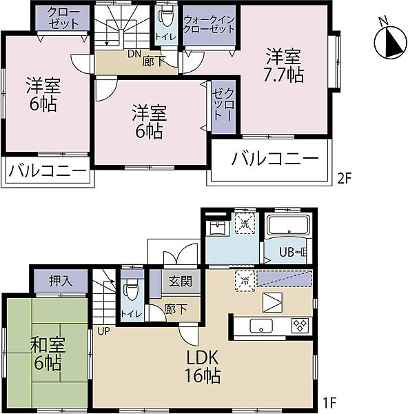 敷地面積135.40平米　建物面積96.05平米