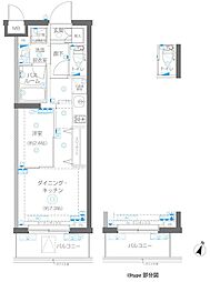 大田区大森中3丁目マンション 1DKの間取図画像