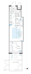 ZOOM信濃町 1LDKの間取図画像