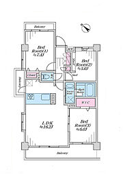間取図画像 3LDK