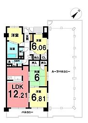 シャルマンコーポ沼津 4LDKの間取図画像