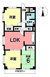 エンゼルハイム長伏 3LDKの間取図画像