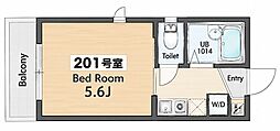 練馬区練馬1丁目アパート 1Kの間取図画像