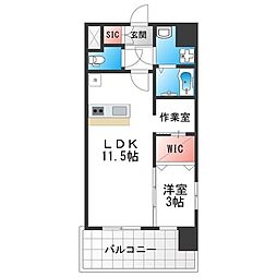 Kaunis Latva 2階1LDKの間取り