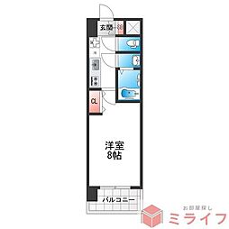 Mv.imp大阪鶴橋 6階1Kの間取り