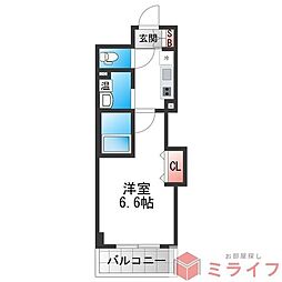 みおつくし大池橋 1Kの間取図画像